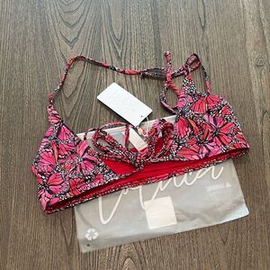 NWT Toluca Amina Bikini Top Waist Wrap Triangle Papillon Size M/L